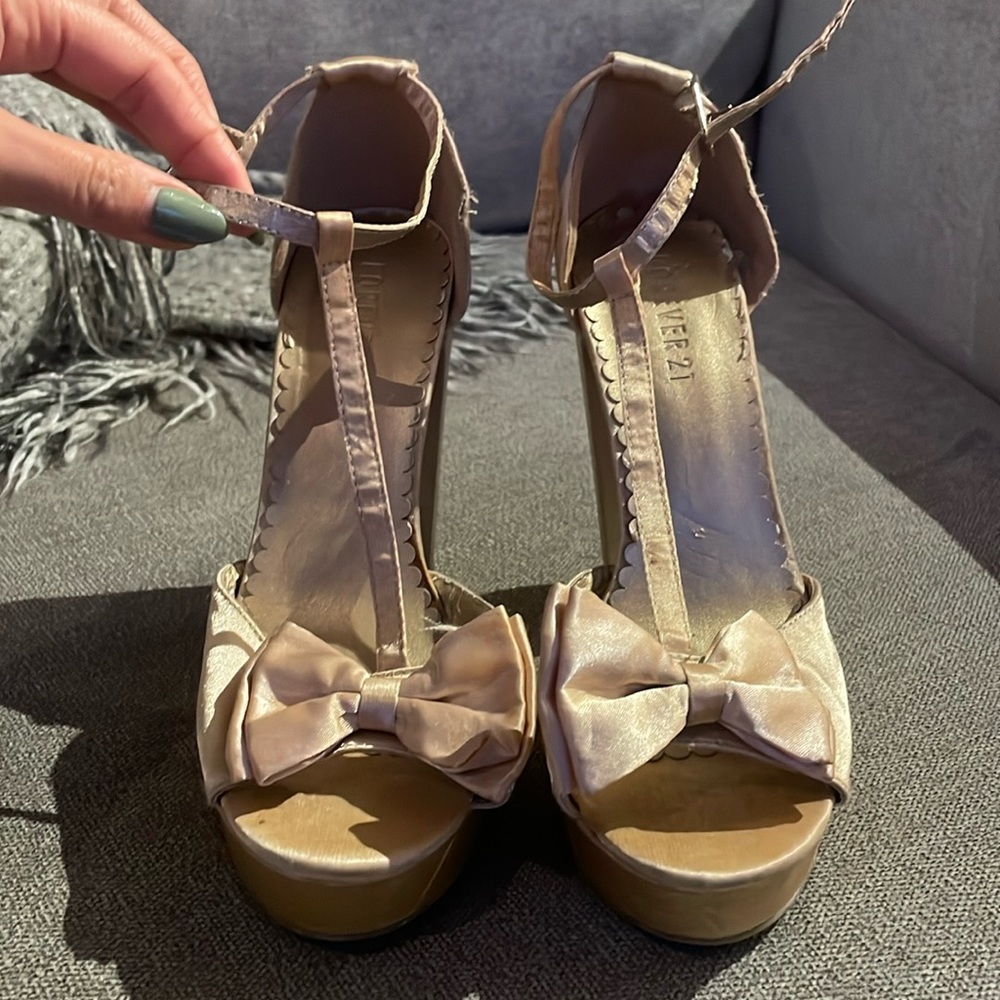 High platforms gold vintage